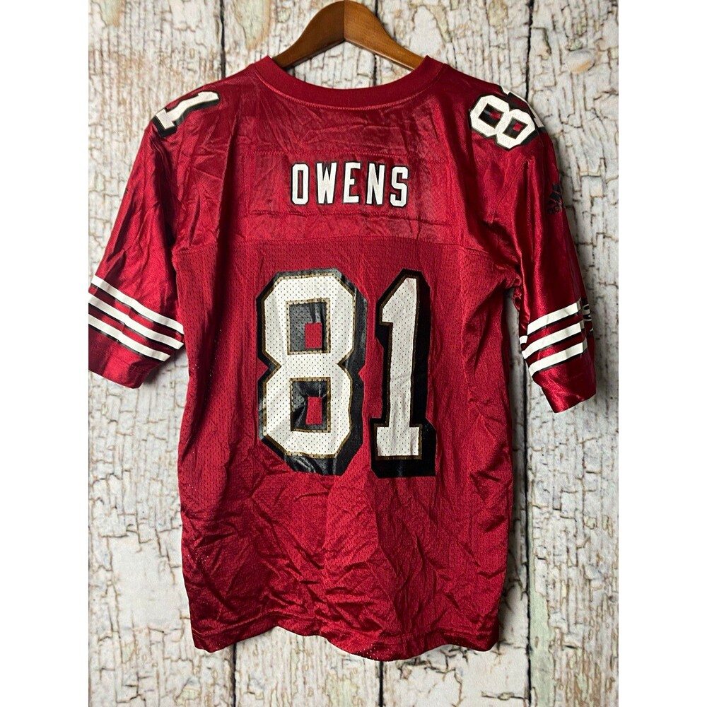 Vintage rare Y2K adidas Terrell Owens #81 San Francisco 49ers Jersey Youth NFL